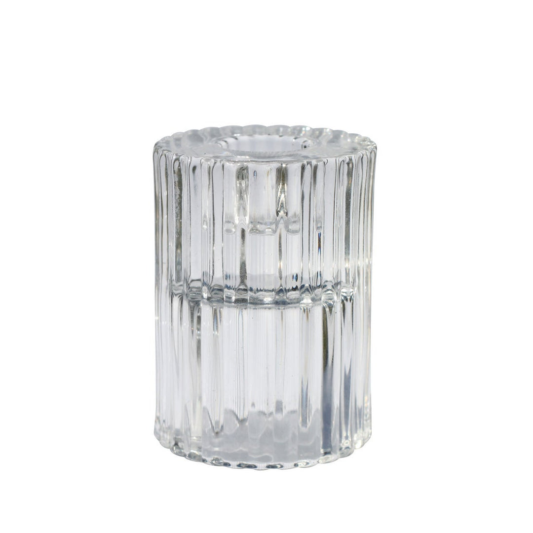 Rillo Candle Holder - Large, Clear
