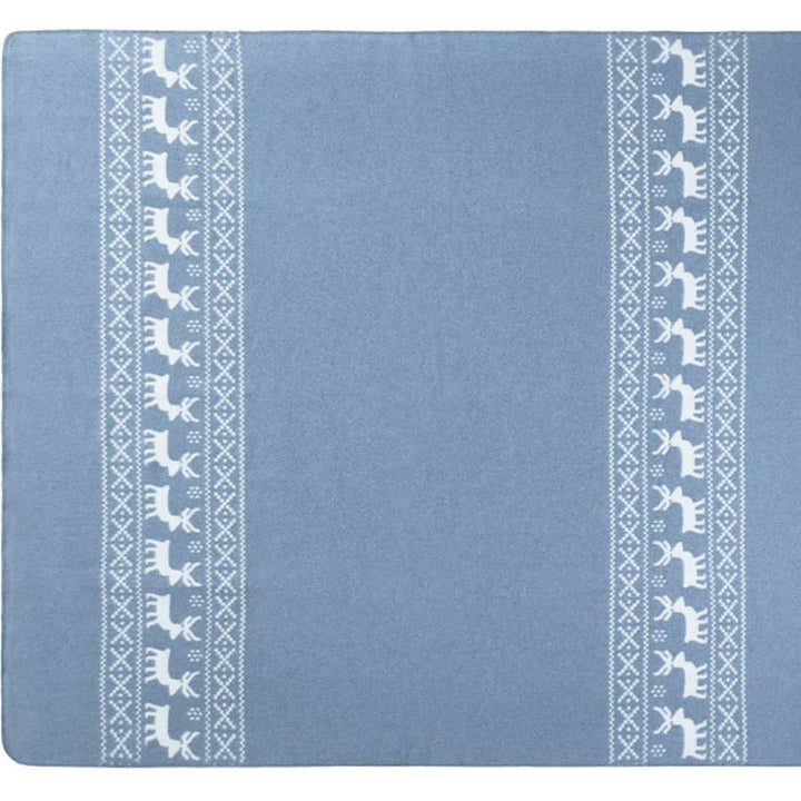 Reindeer Wool Blanket, Blue