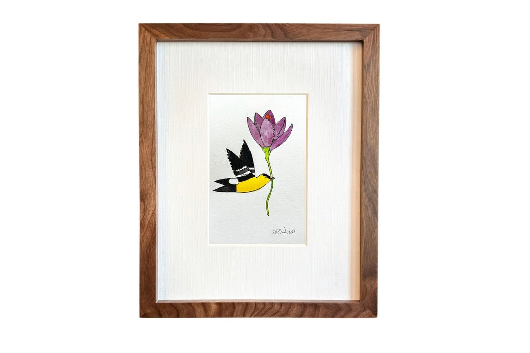 Goldfinch 12 | Inks on Paper by Colin Smith