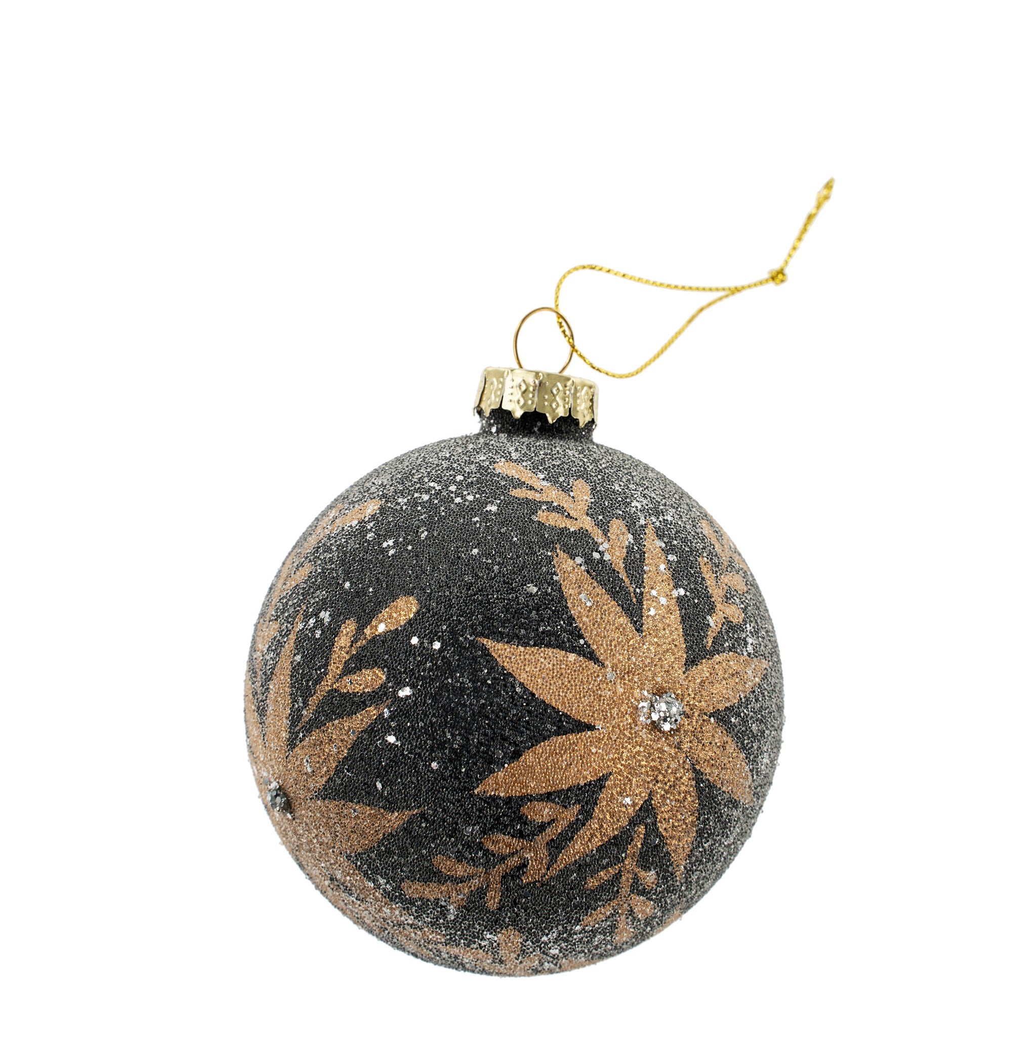 Holiday Bloom Glass Ornament