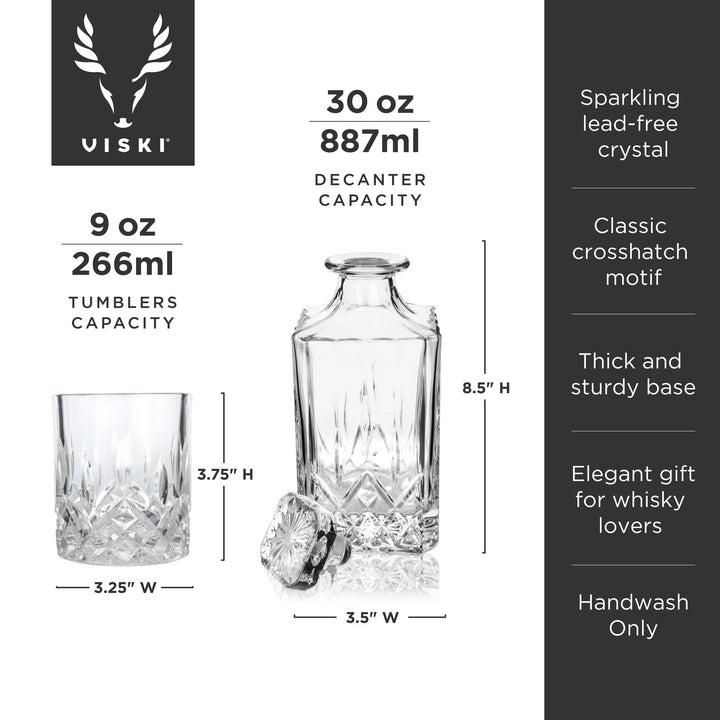 Admiral Crystal Whiskey Decanter Set