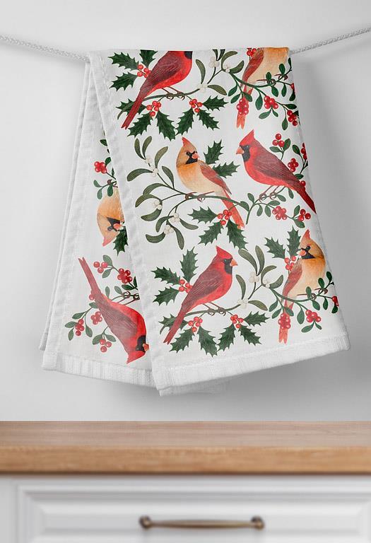 Cardinal Pairs Kitchen Towel