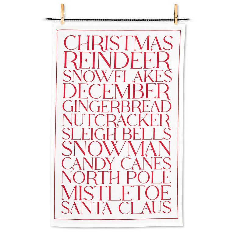 Christmas Text Kitchen Towel
