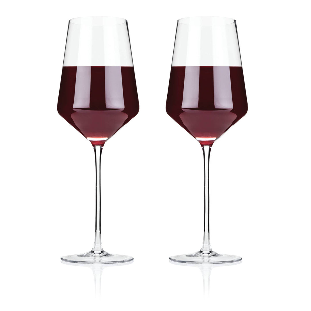 Raye Crystal Bordeaux Glasses - Set of 2