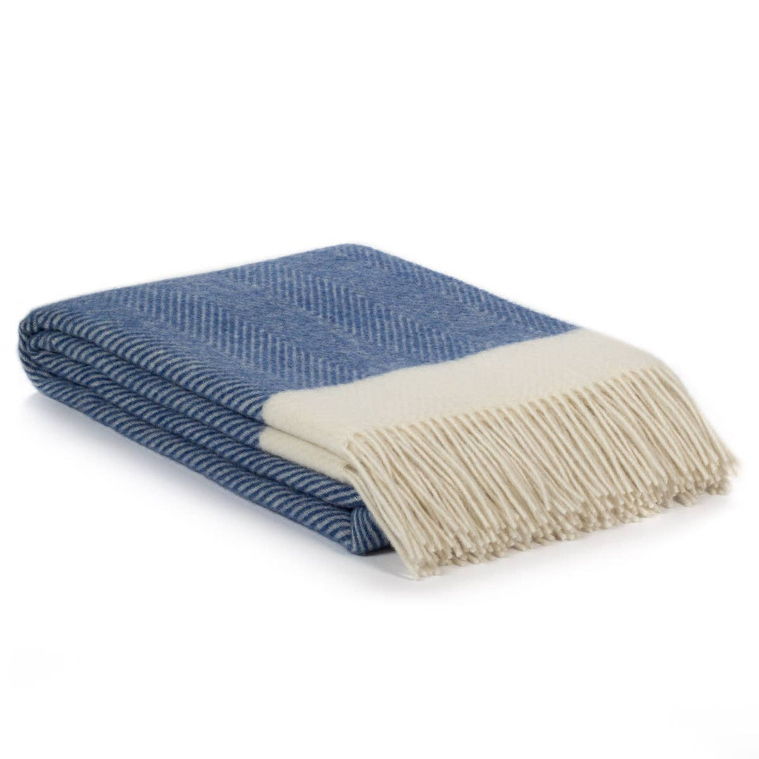Florence Wool Throw, Blue