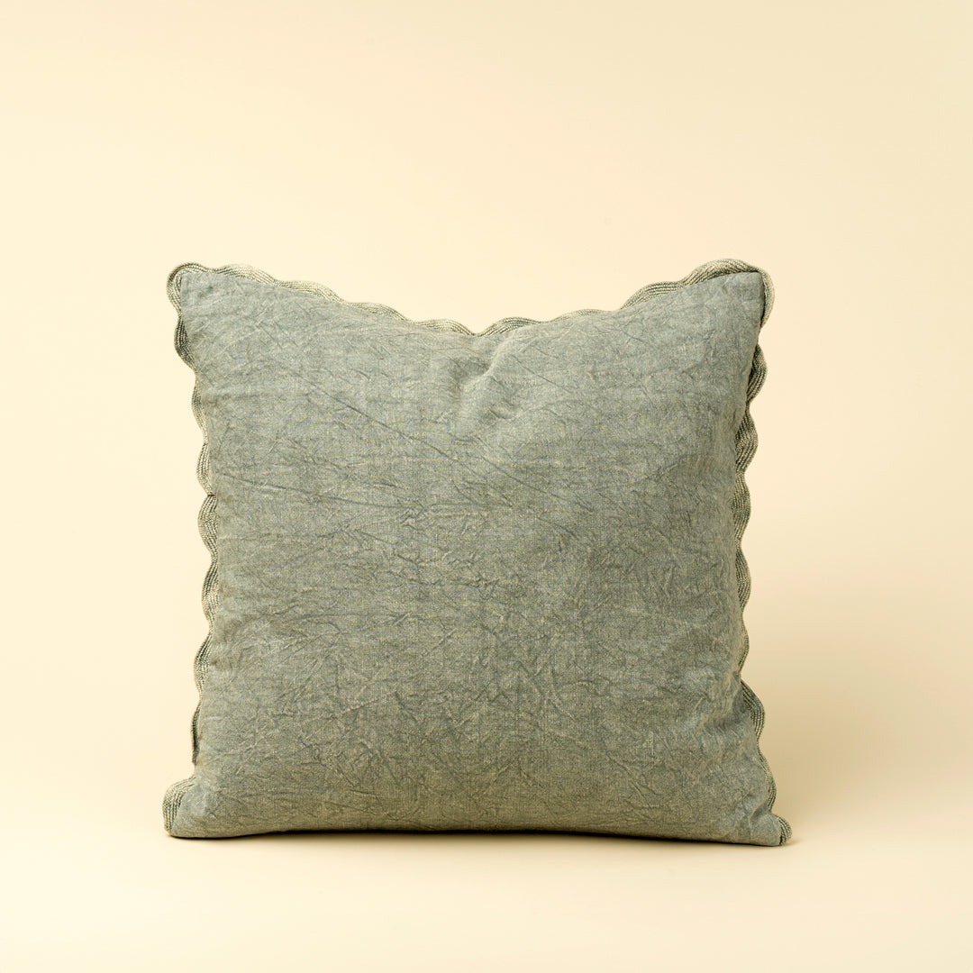 Scalloped Sage Cushion 20x20