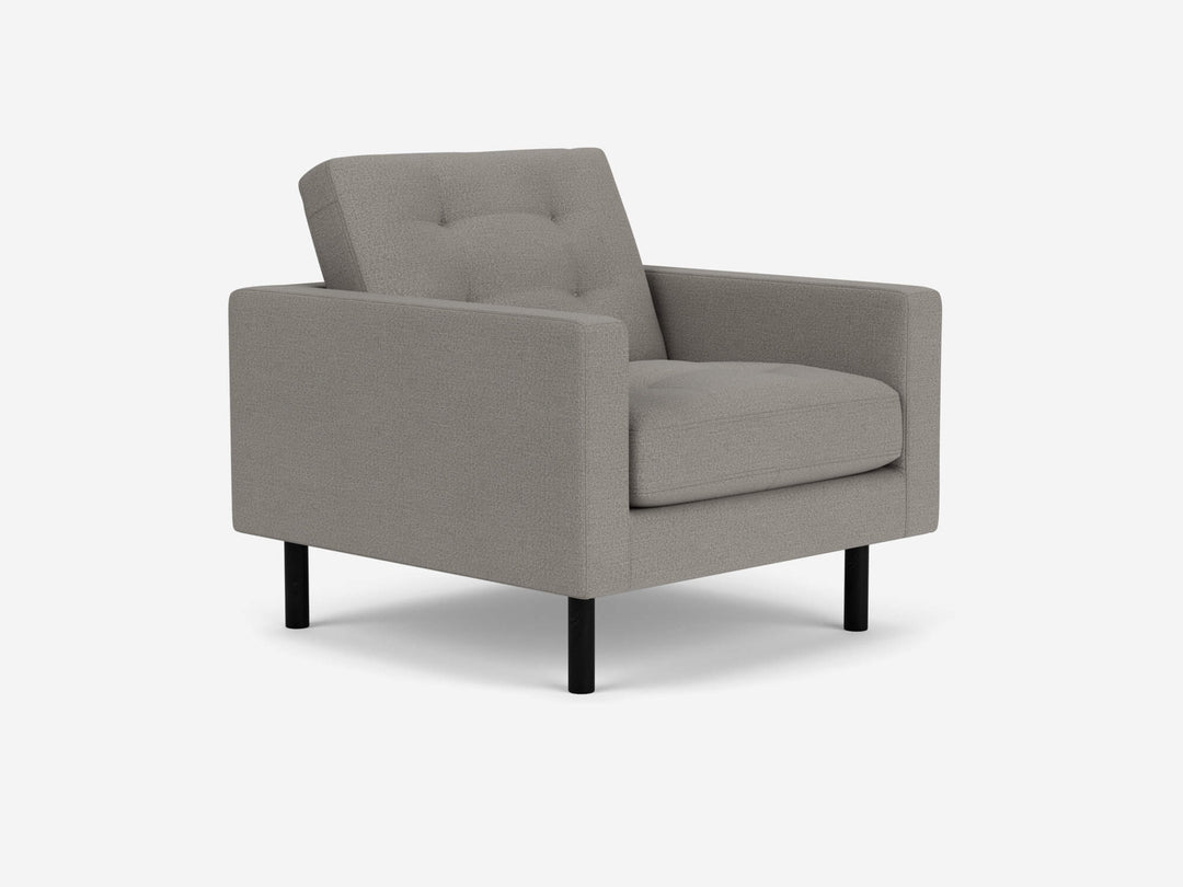 Joan Chair in Panama Grey Fabric
