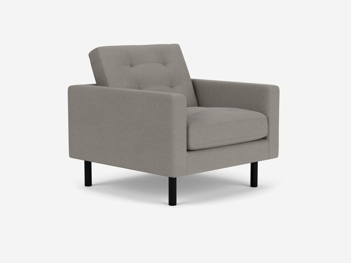 Joan Chair in Panama Grey Fabric