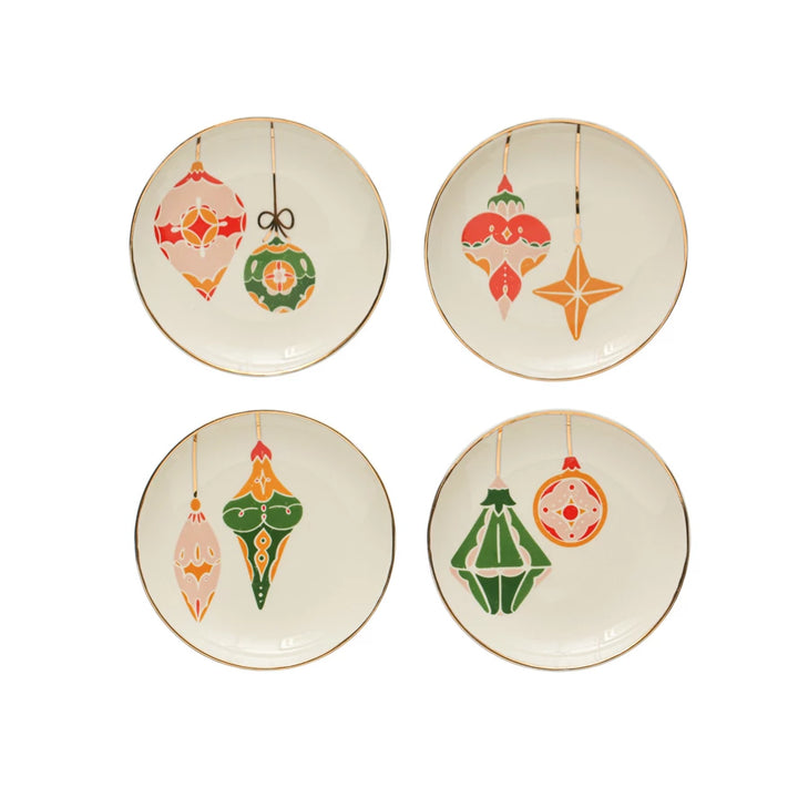 5" Plate with Ornaments, 4 styles