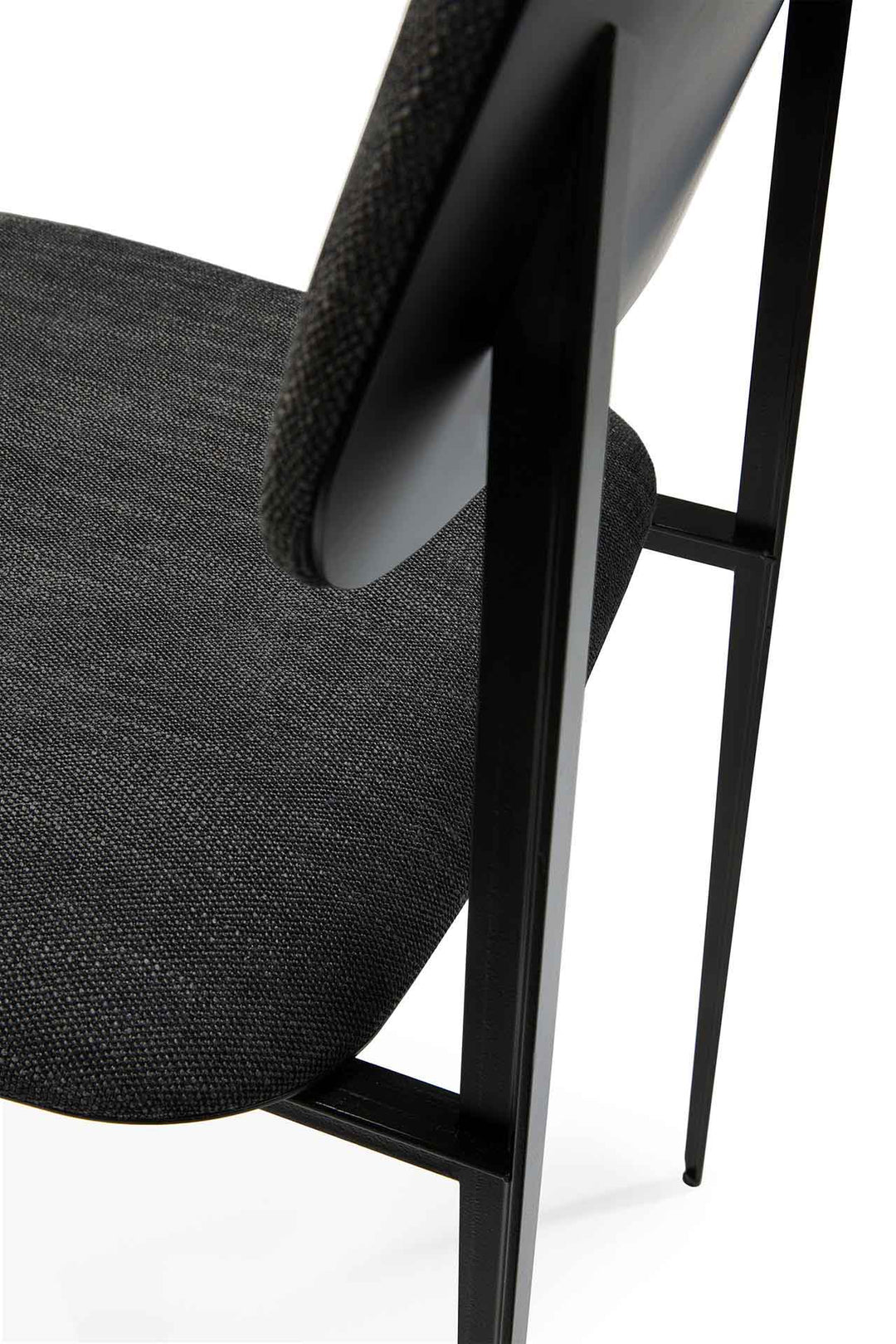 Dc Dining Chair With Dark Grey Upholstery