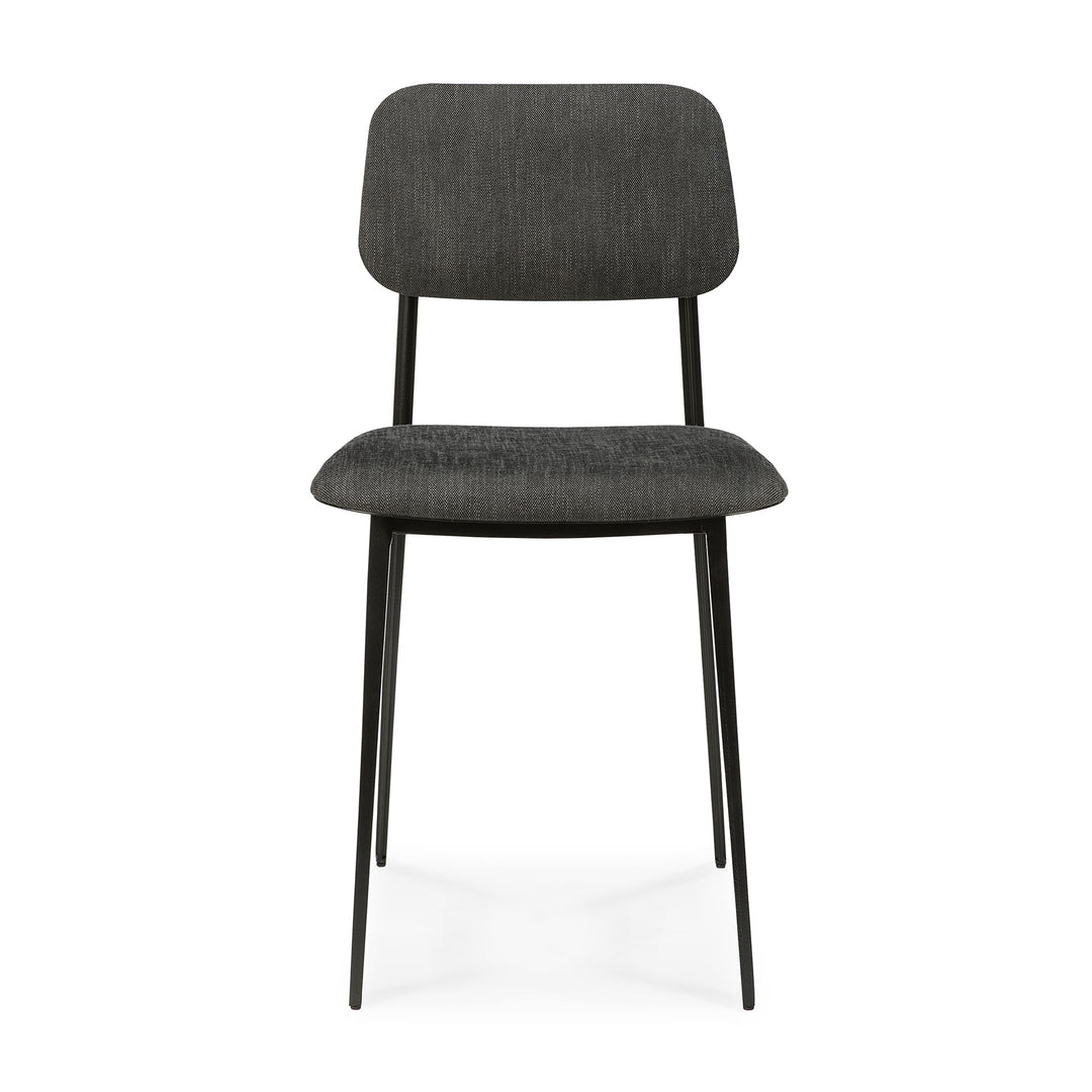 Dc Dining Chair With Dark Grey Upholstery