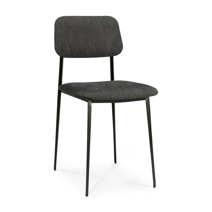 Dc Dining Chair With Dark Grey Upholstery