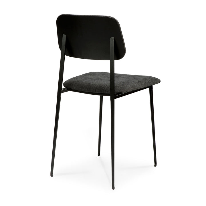 Dc Dining Chair With Dark Grey Upholstery