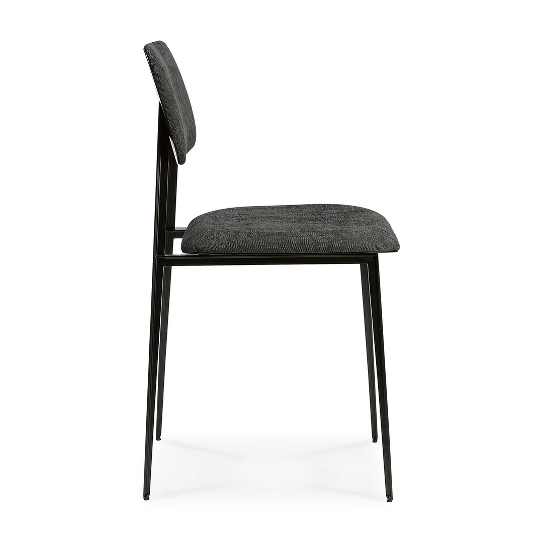 Dc Dining Chair With Dark Grey Upholstery