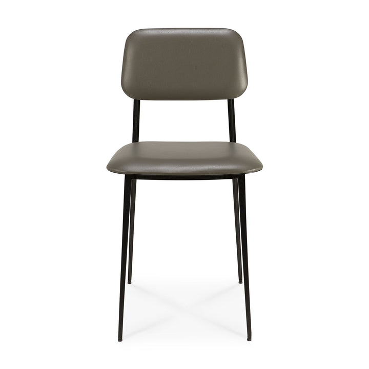 Dc Dining Chair With Olive Green Leather