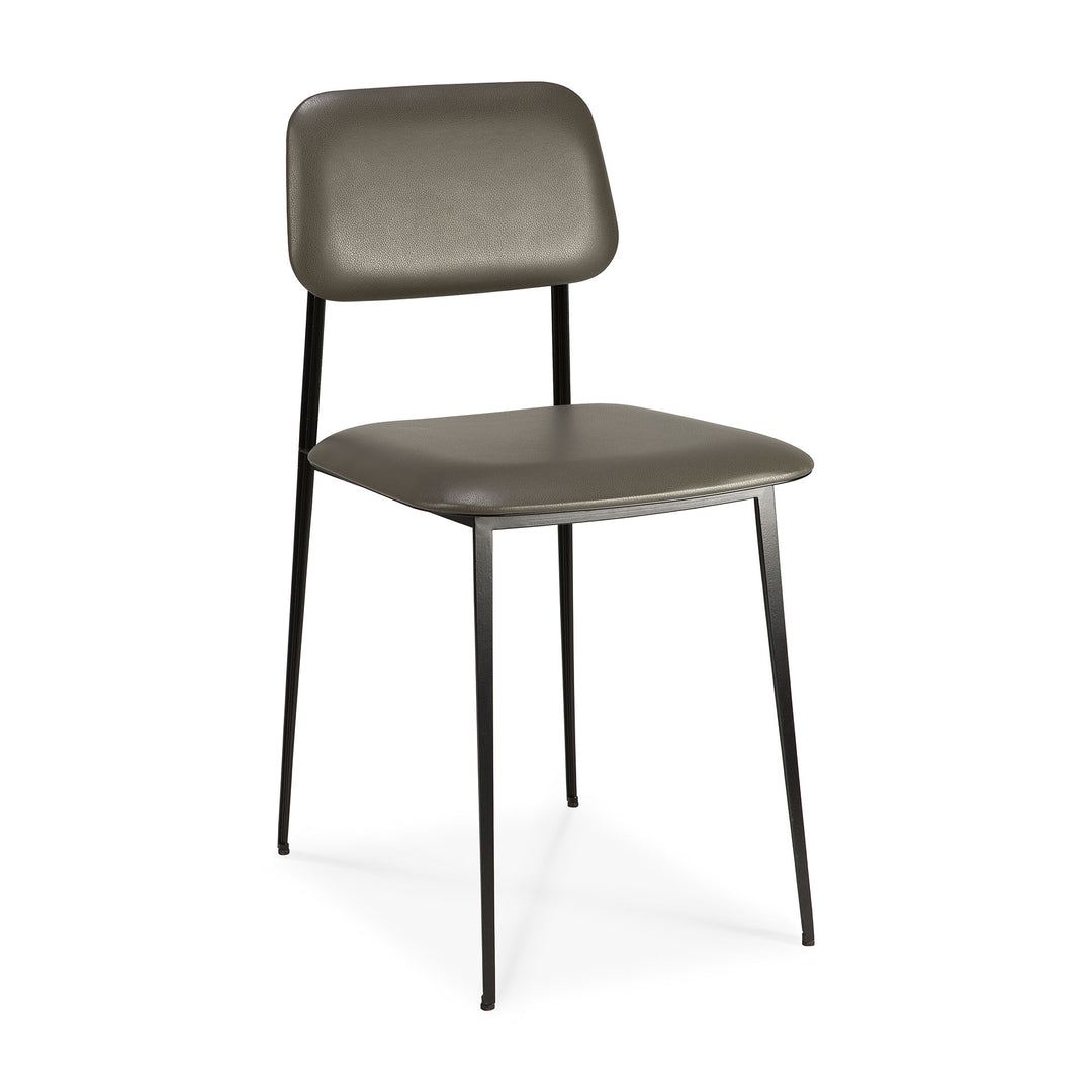 Dc Dining Chair With Olive Green Leather