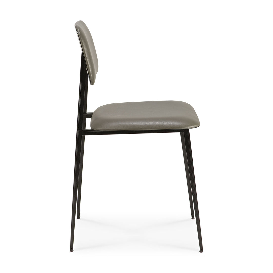 Dc Dining Chair With Olive Green Leather