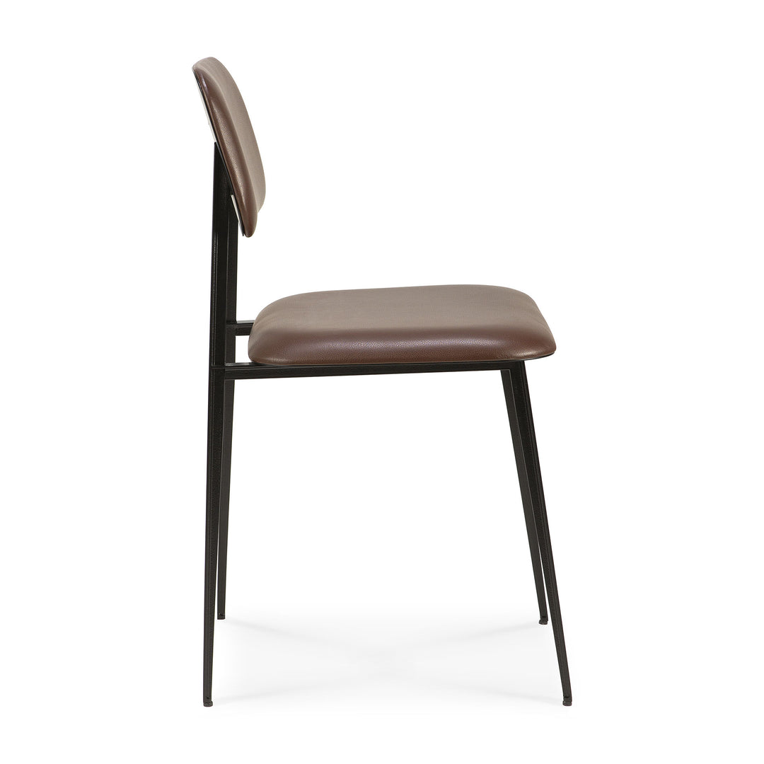 Dc Dining Chair With Chocolate Leather