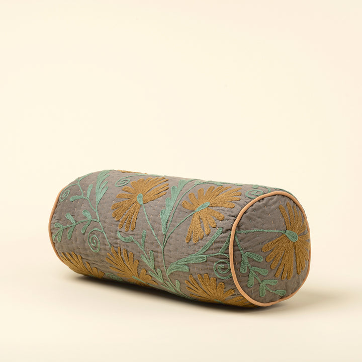 Suzani Bolster, Grey
