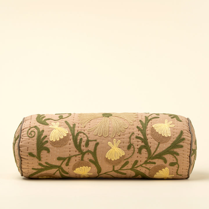 Suzani Bolster, Beige