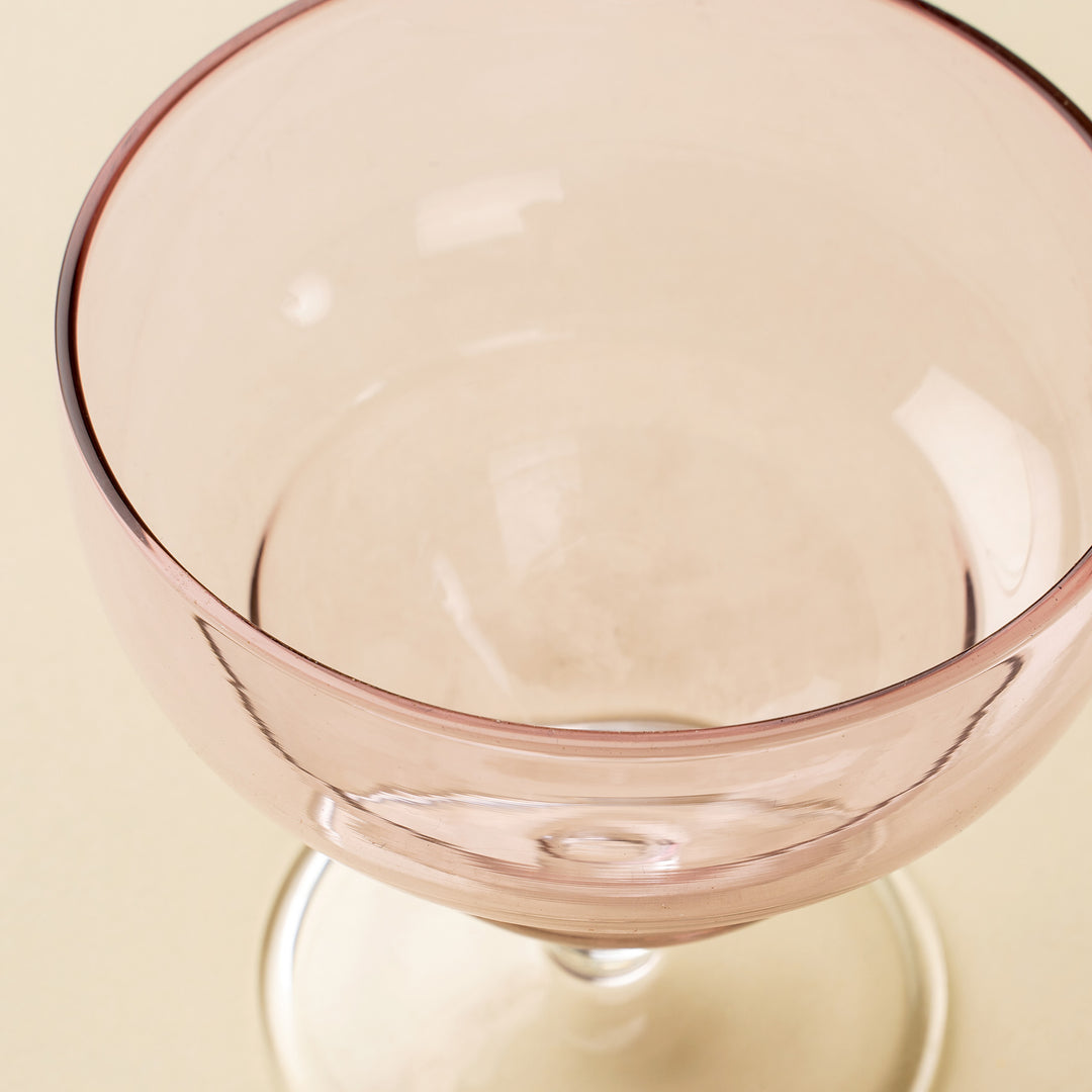 Savoy Coupe Glass, Pink