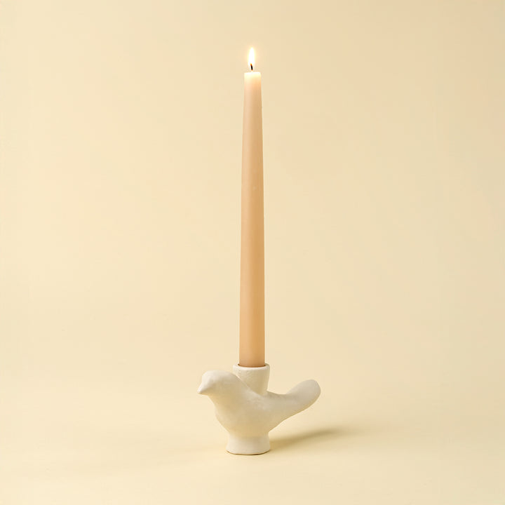 Wren Candle Holder, Ivory
