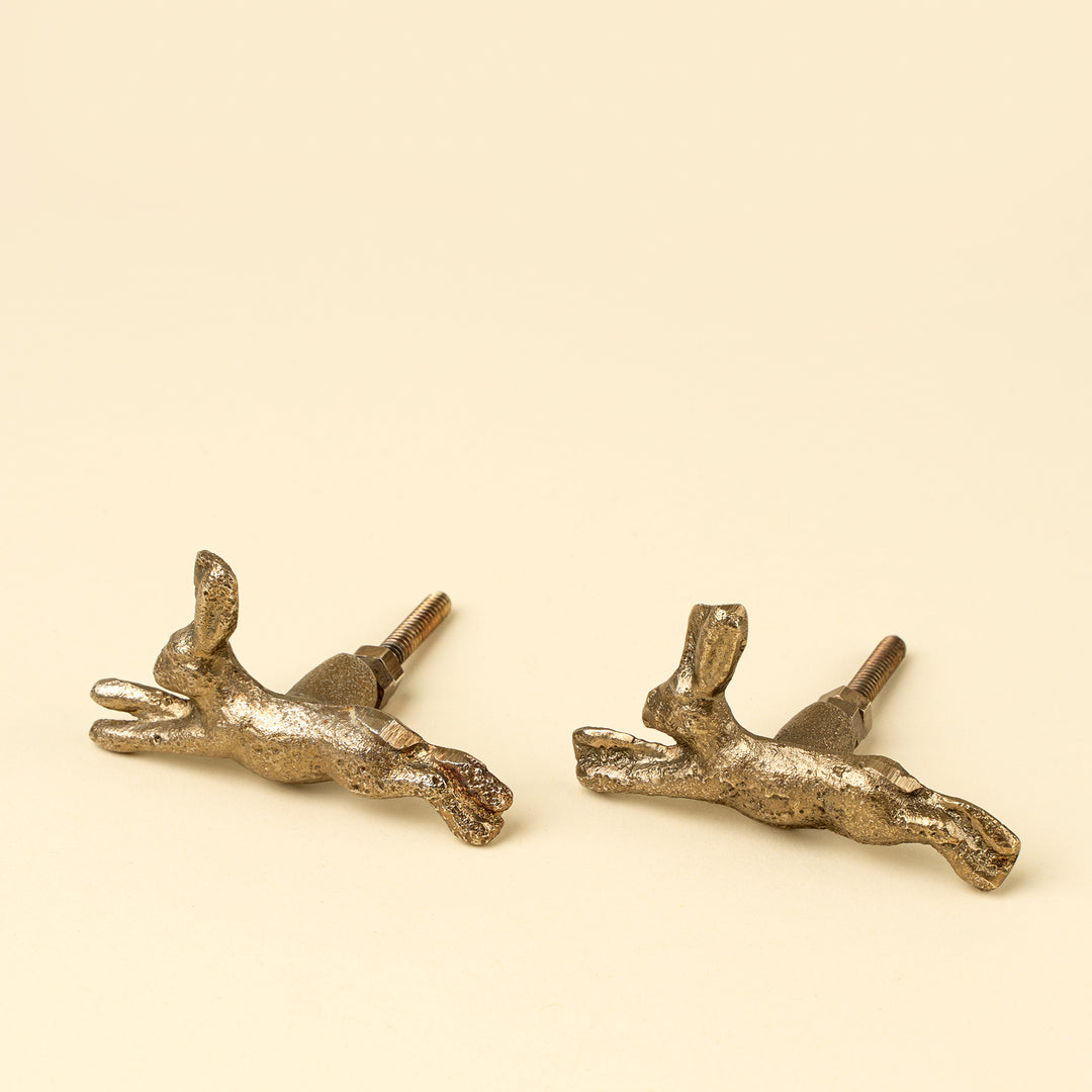 Jumping Bunny Knobs, Set of 2
