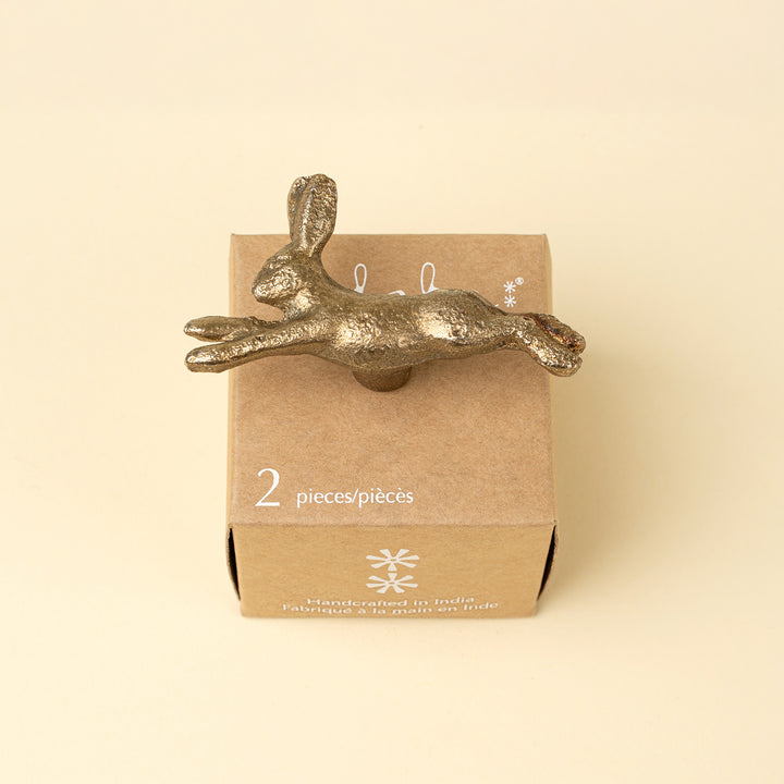 Jumping Bunny Knobs, Set of 2