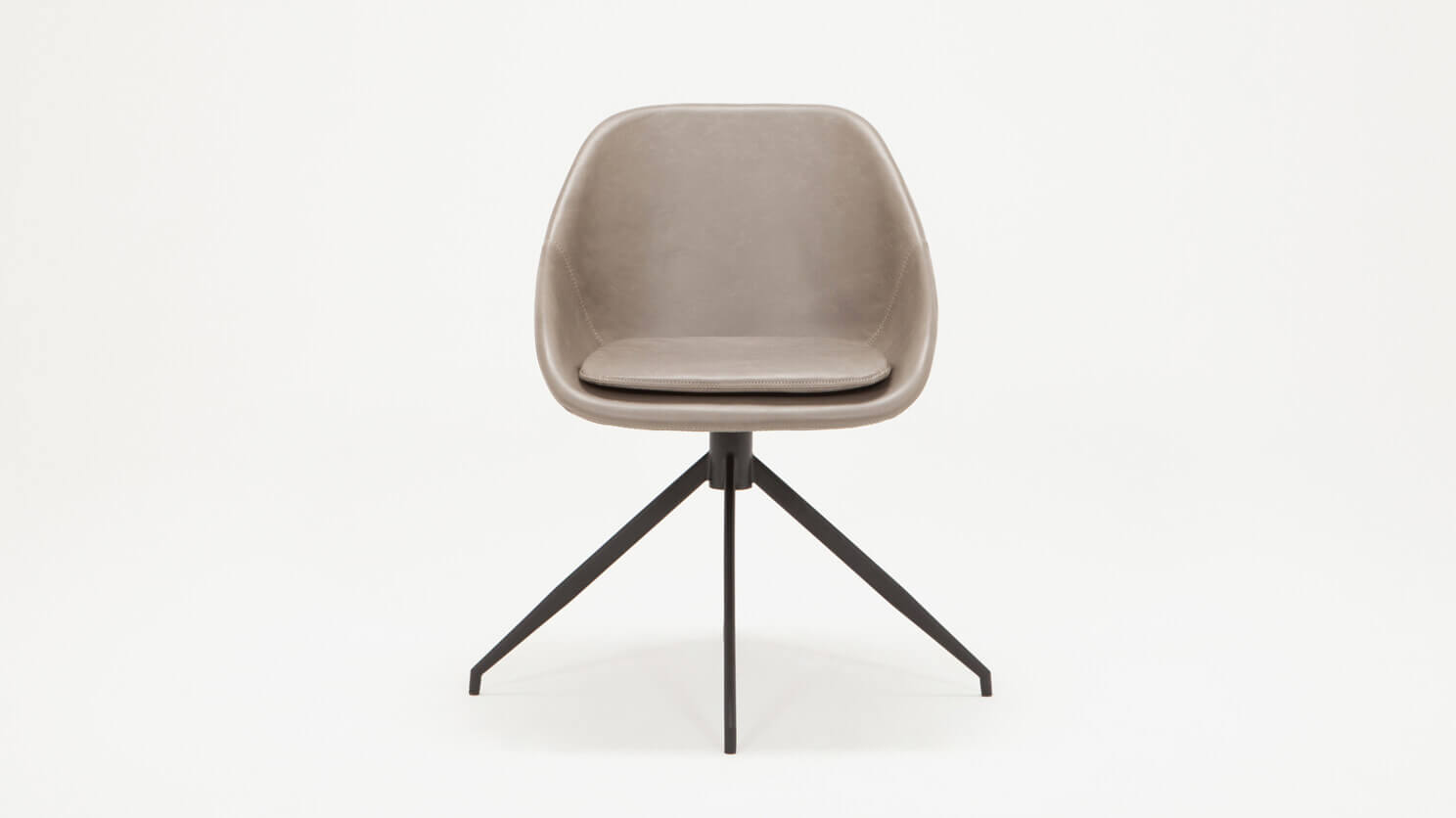 Nixon Dining Chair – Grey Synthetic Leather | Swivel & Support – TUCK
