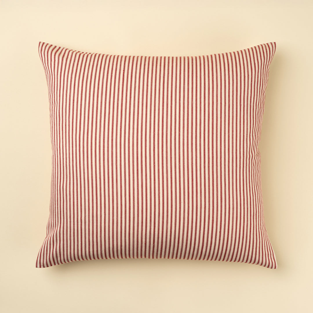 Red Ticking Pillow 24 x 24
