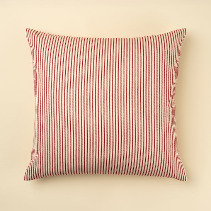 Red Ticking Pillow 24 x 24