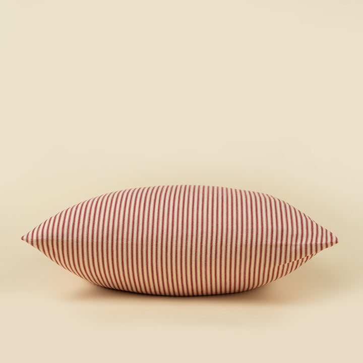 Red Ticking Pillow 24 x 24