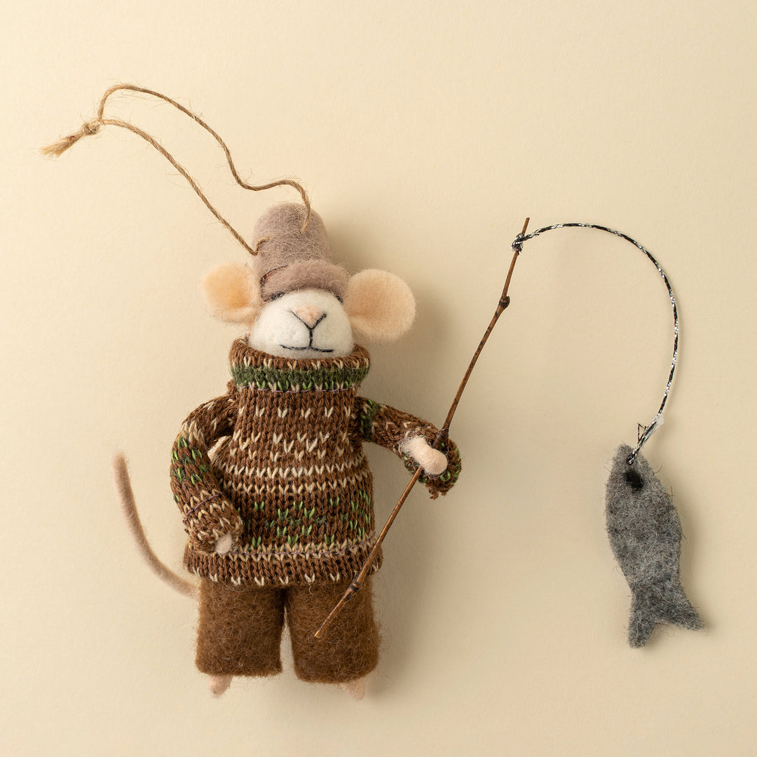 Felt Mice Fisherman Frank
