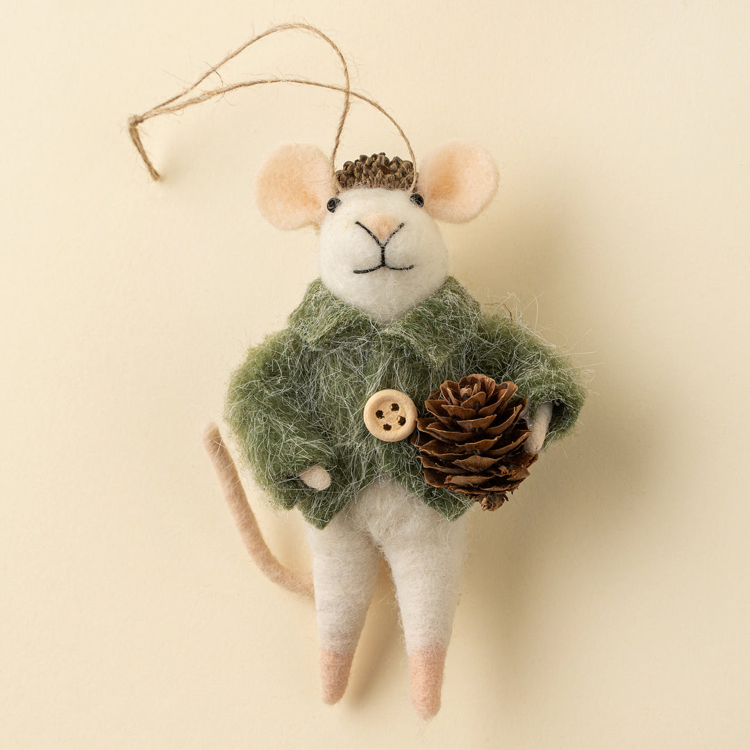 Felt Mice Pinecone Paul