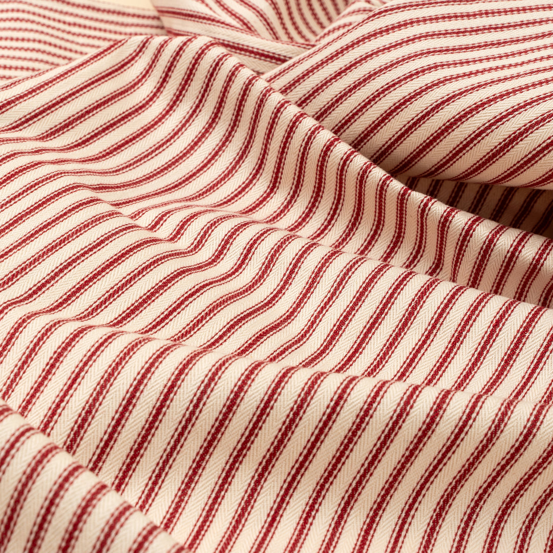 Red Ticking Table Runner