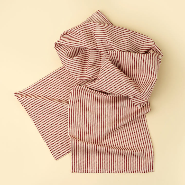 Red Ticking Table Runner