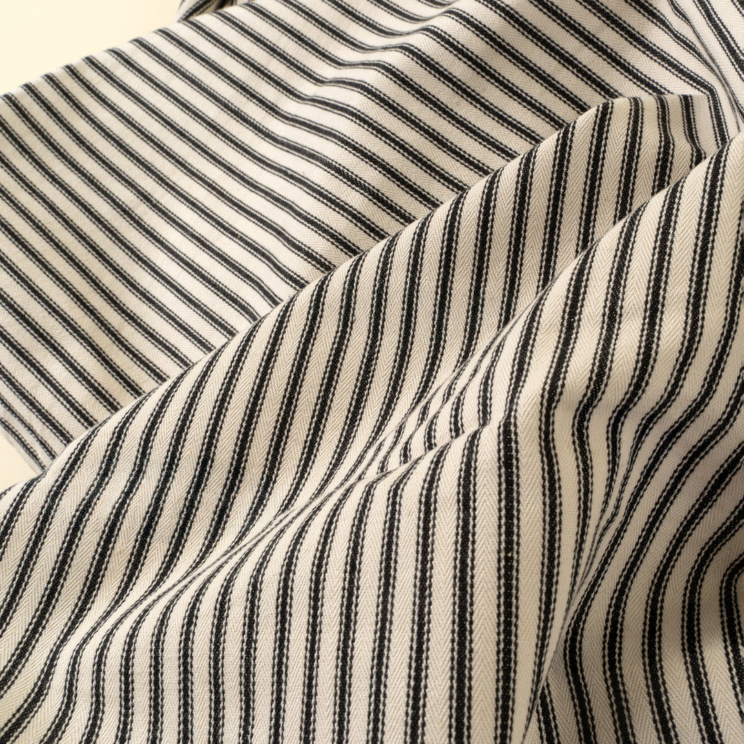 Black Ticking Table Runner