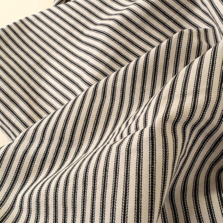 Black Ticking Table Runner