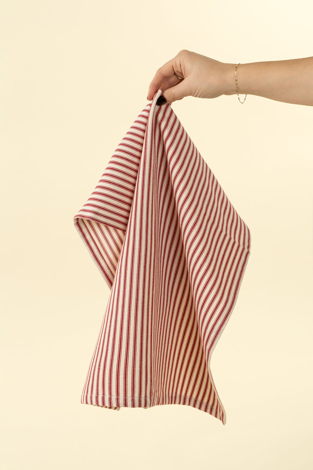 Ticking Tea Towel, Red
