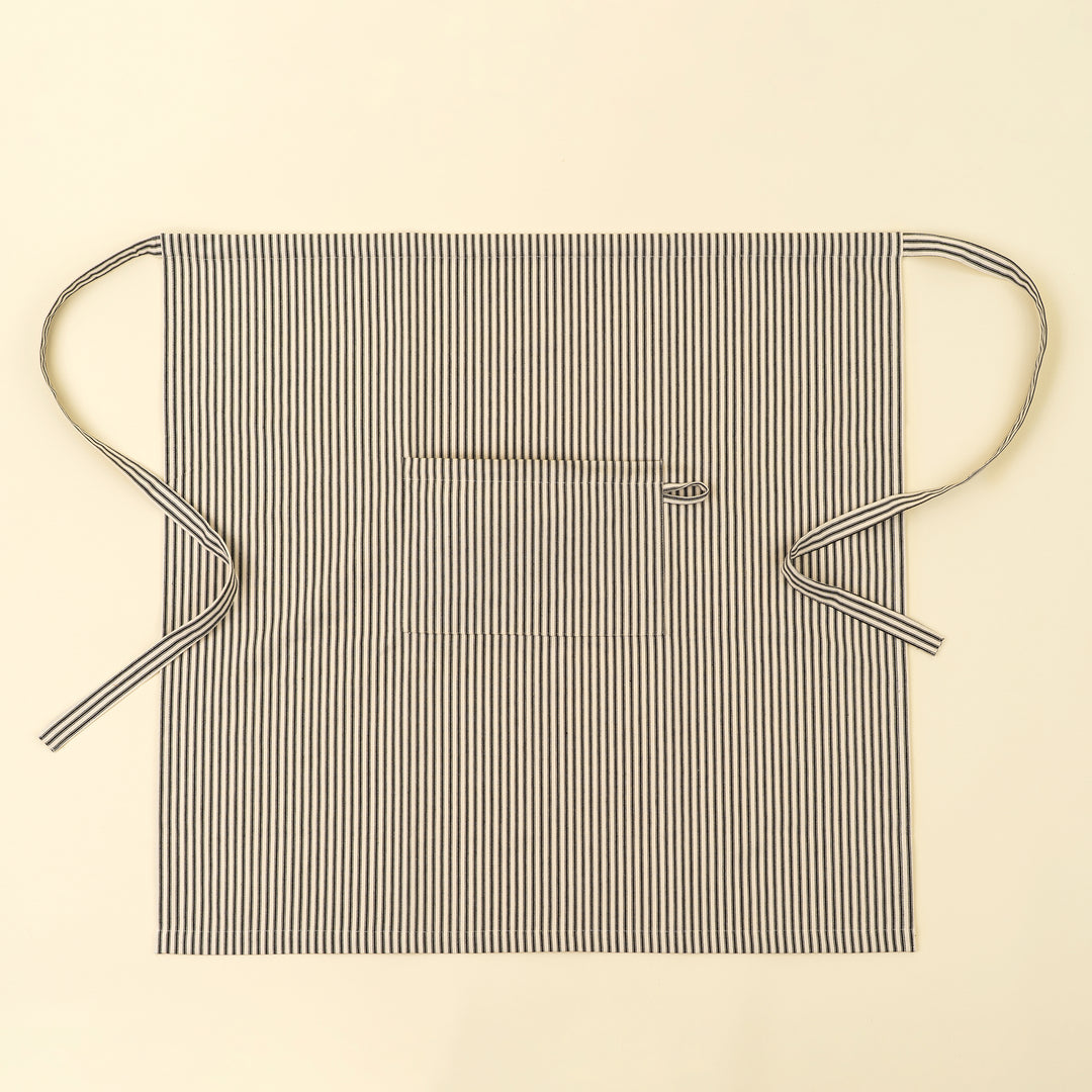Black Ticking Apron