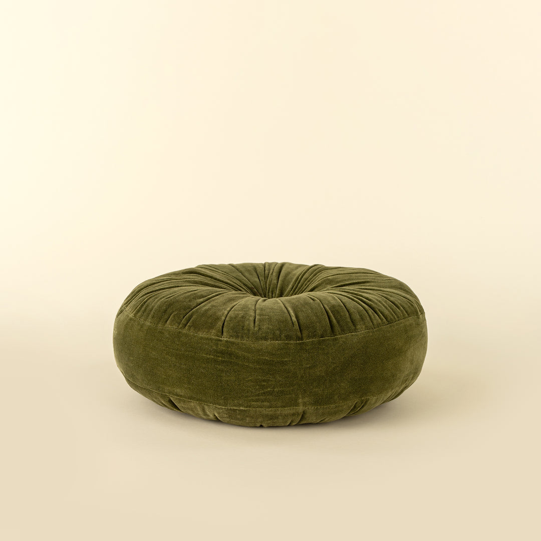 Tuft Round Cushion, Moss
