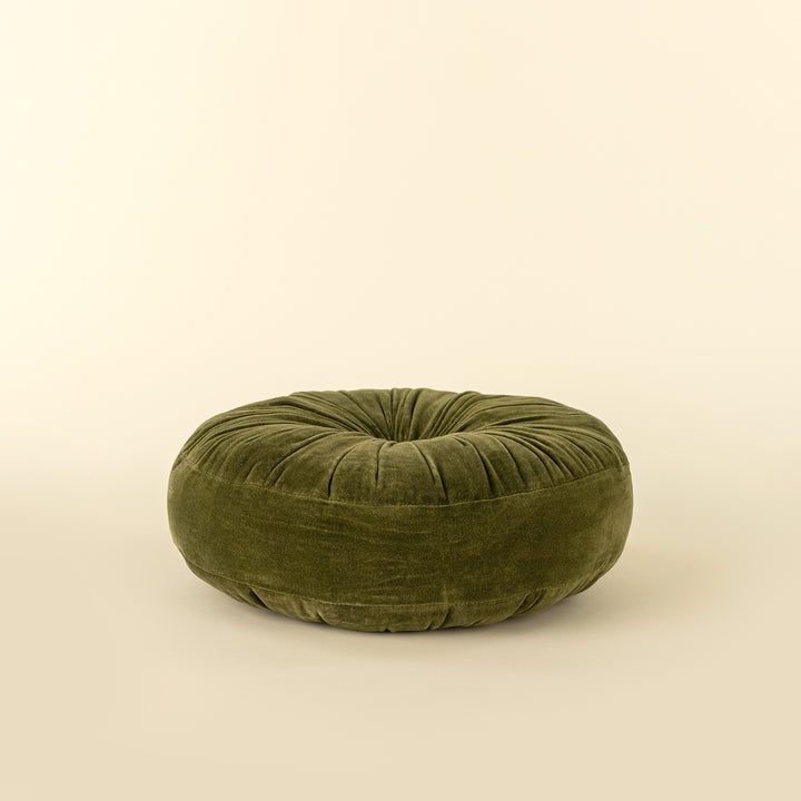 Tuft Round Cushion, Moss