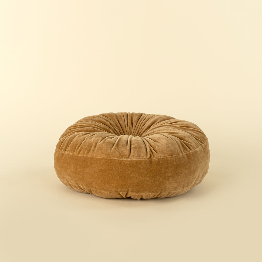 Tuft Round Cushion, Gold