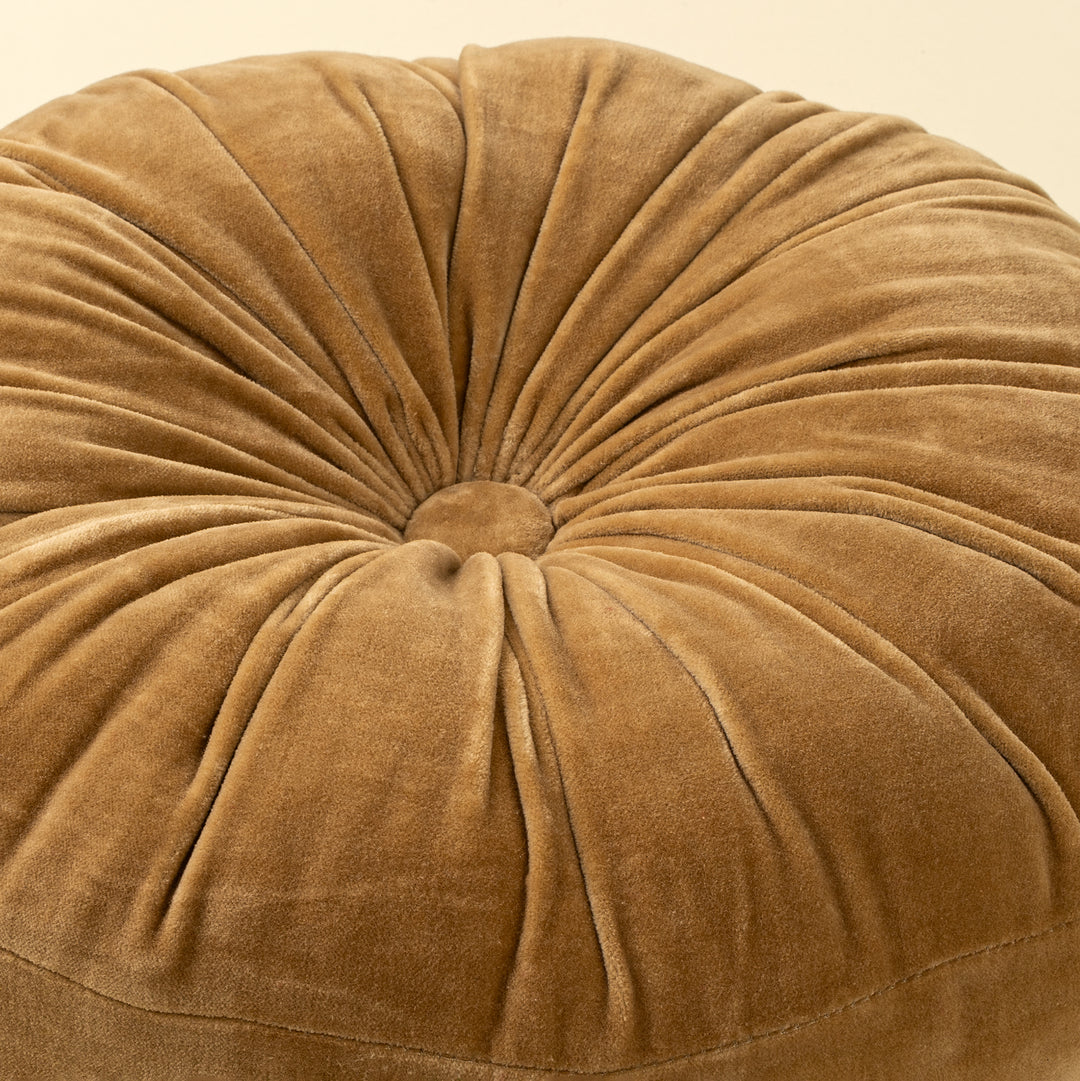 Tuft Round Cushion, Gold