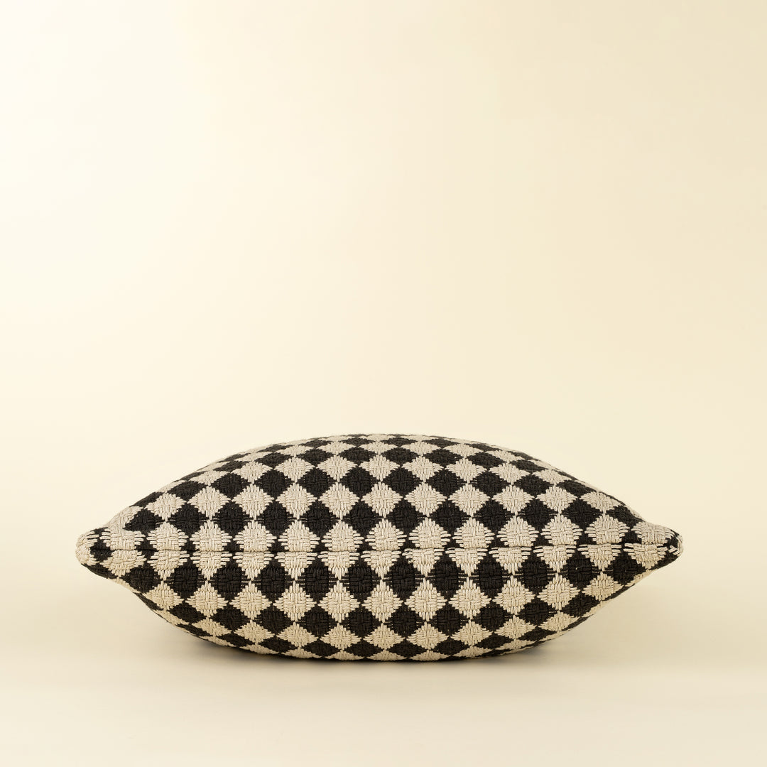 Check Weave Cushion - Black, 20"x20"