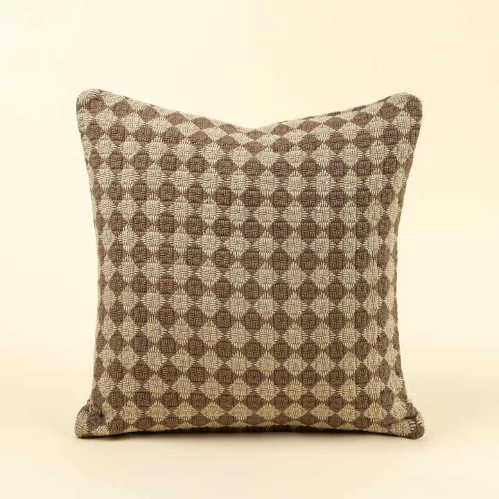 Check Weave Cushion - Brown, 20"x20"