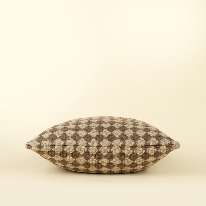 Check Weave Cushion - Brown, 20"x20"