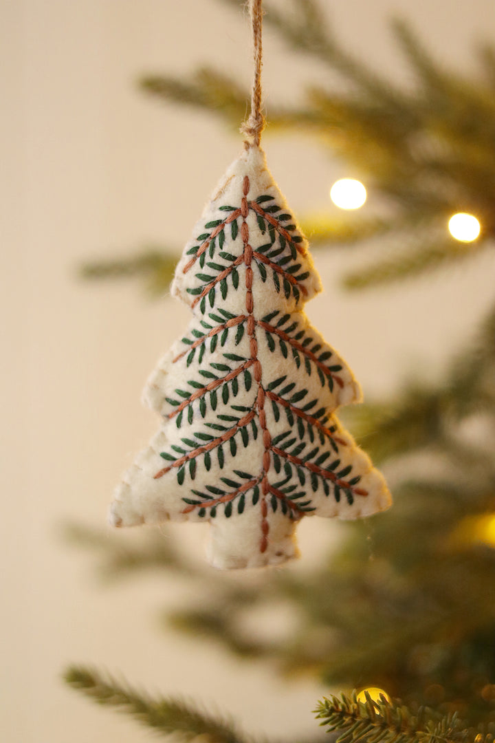 Embroidered Tree Ornament