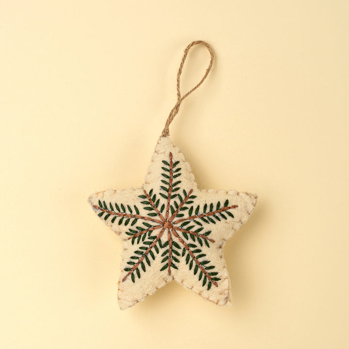 Embroidered Star Ornament