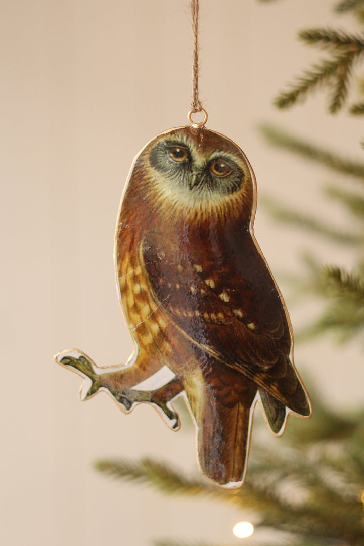 Iron Owl Ornament